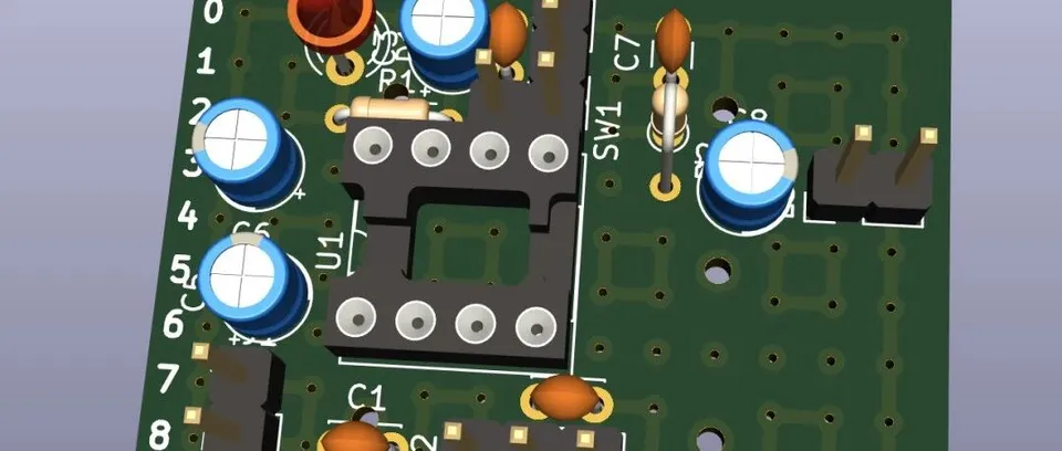 用巧克力洞洞板做LM386音频放大器 image
