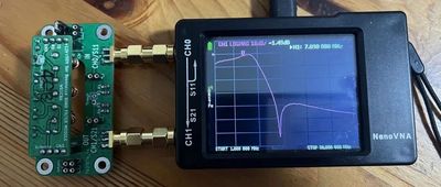测试WB2CBA的40米低通滤波器 image